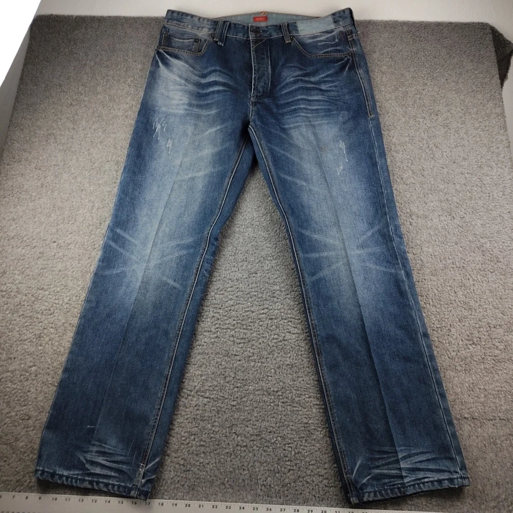 Sean John Jeans Mens 36x34 Relaxed Hamilton Blue Baggy Whisker Y2K Hip Hop
